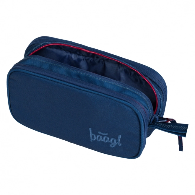 Baagl Student Pencil Case Big Navy