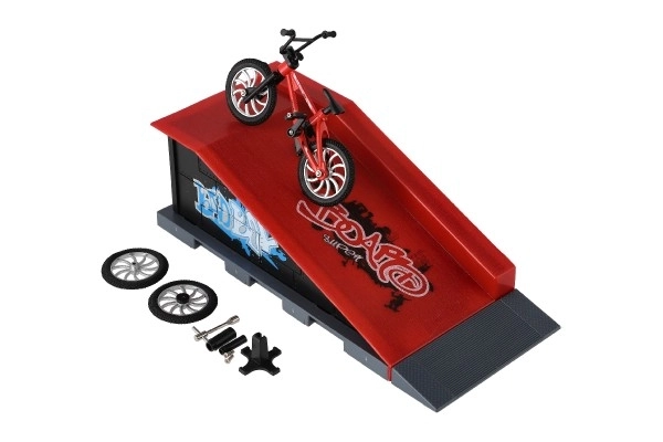 Finger Skatepark Set with Adjustable Bike and Ramp
