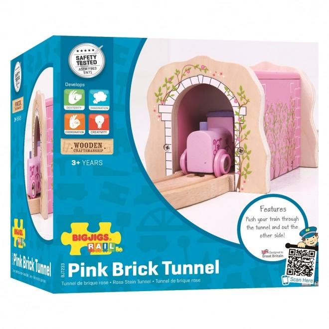 Pink Wooden Railway Tunnel