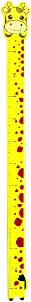 Muurmeter met giraffemotief 165 cm