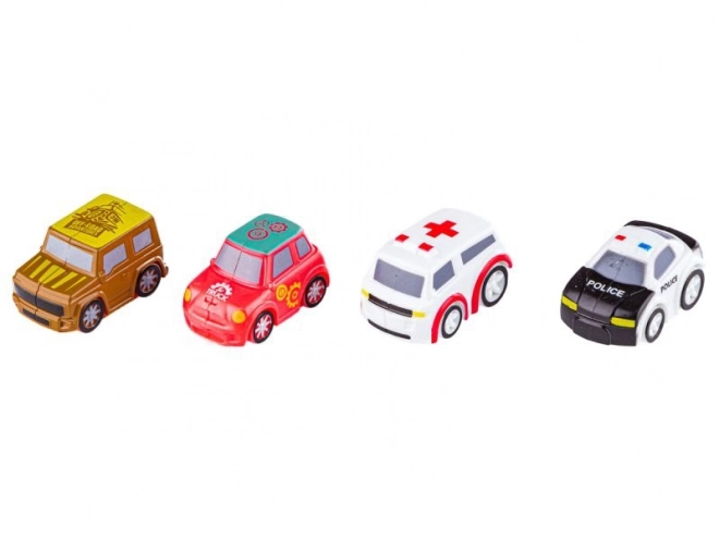 Parking Garage with Interactive Steering Wheel and 4 Cars