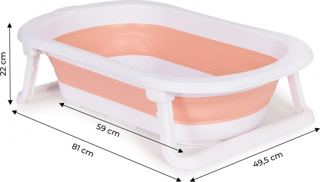 Ecotoys Foldable Baby Bathtub, Pink