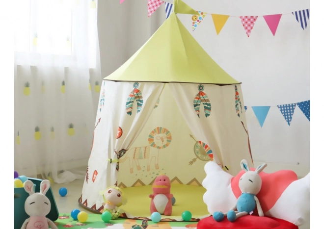 Kids Beige Indian Tipi Tent 125 Cm