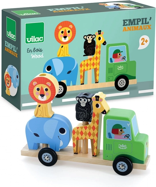 Vilac Wooden Toy Safari with motifs by Ingela P. Arrhenius