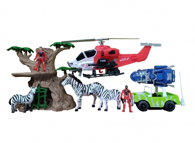 Animal Rescue Set with Helicopter