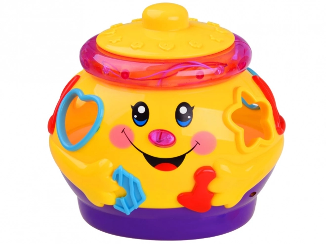 Dancing Pot with Lid 2-in-1 for Children 18m+ Shape Sorter Interactive Features