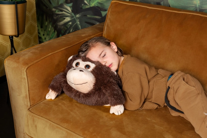 Cozy warm gorilla plush pillow 3-in-1