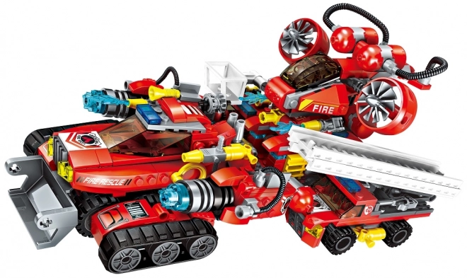 Qman Fire Rescue Building Set 8-in-1