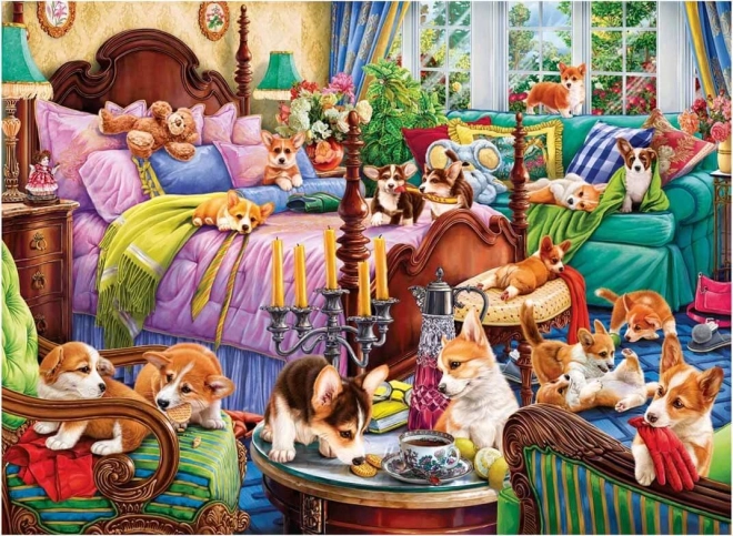 Anatolian Puzzle Dogs in Bed 1000 Pieces