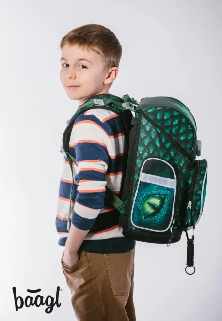 Baagl 3 Set School Backpack Ergo Dragon