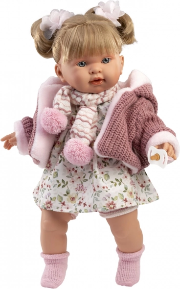 Realistic Doll Llorens Alexandra with Sounds, Soft Body, 42 cm