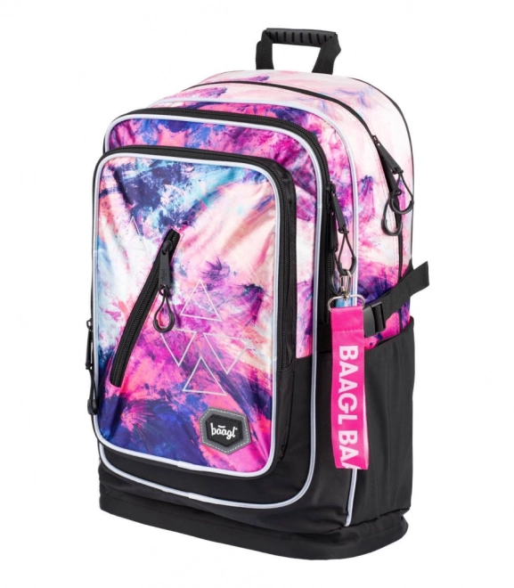 Baagl School Backpack Cubic Abstract