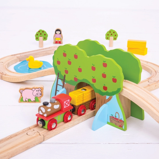 Bigjigs Rail Wooden Farm Train Set