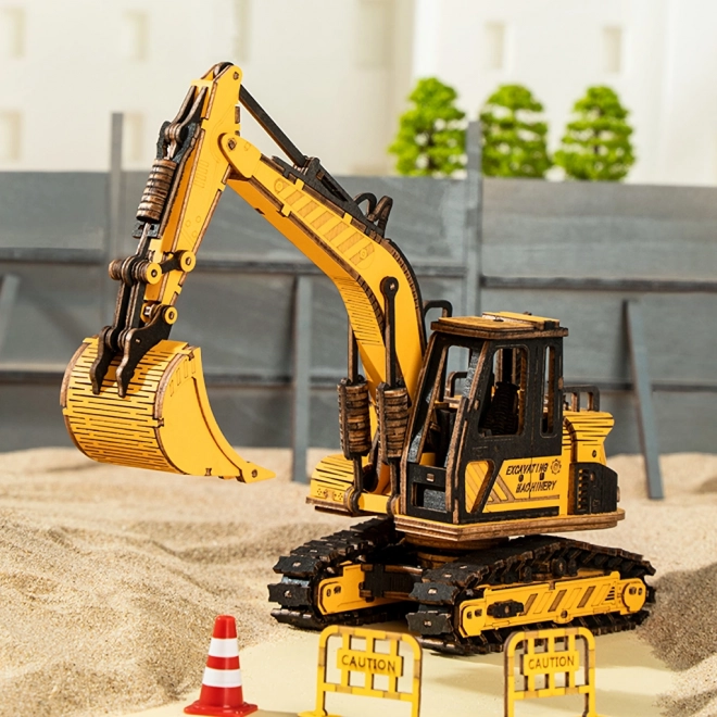 Wooden 3D Puzzle Excavator