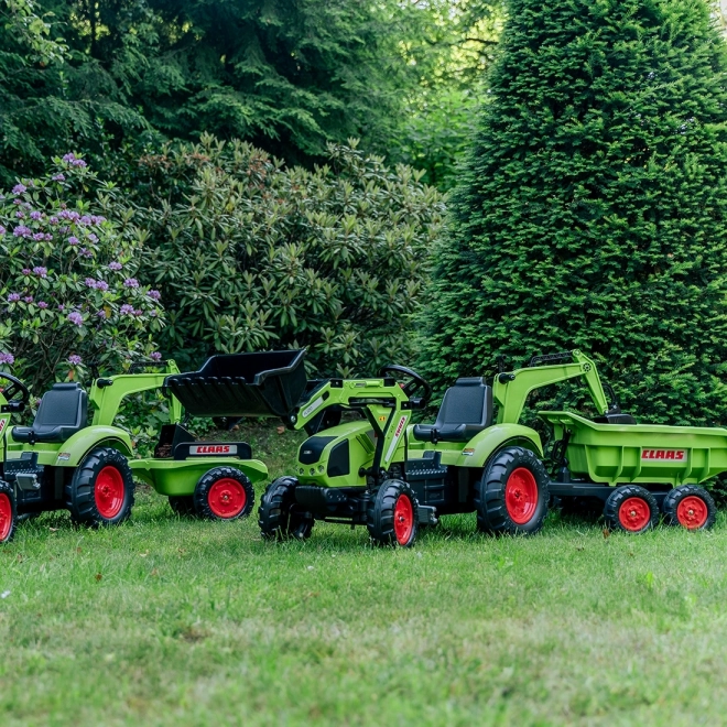 Pedal Tractor Claas Arion 430 green with front and rear scoop
