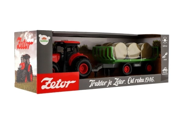 Zetor Tractor with Trailer and Bales