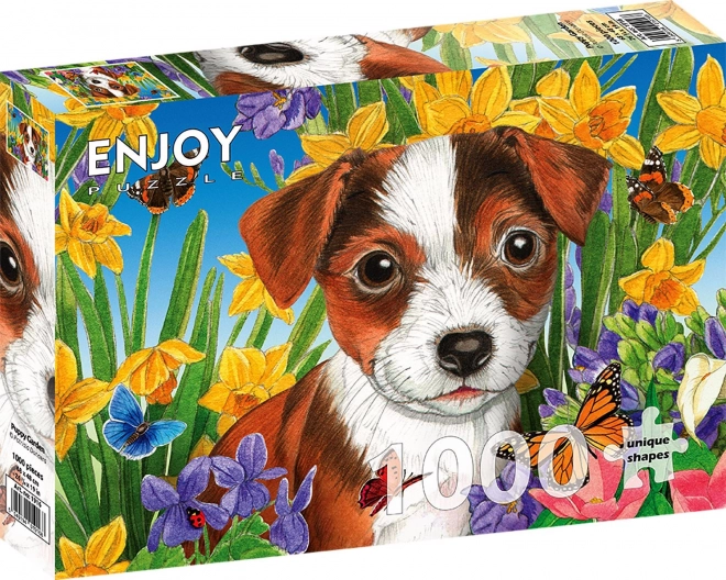 Enjoy Puzzle Puppy in the Garden 1000 Pieces