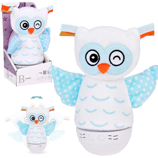 Nightlight Plush Owl with Color Change and Musical Box for Kids