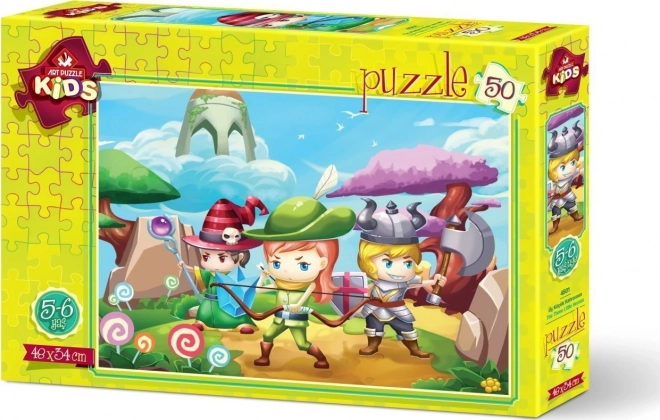 Three Little Heroes Jigsaw Puzzle 50 Pieces