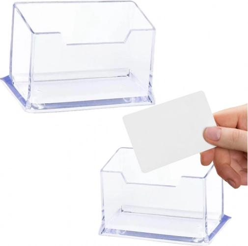 Portabiglietti da Visita in Plastica Trasparente 11cm