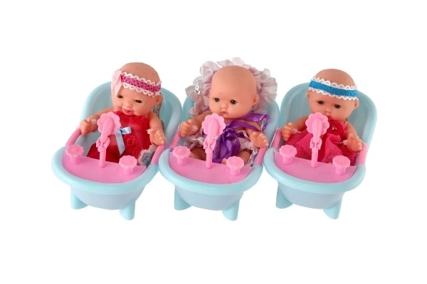 Baby Doll in Bathtub with Soft Body 12cm