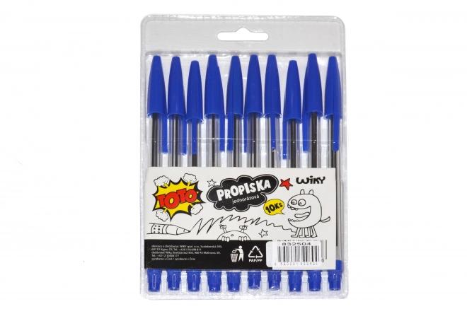 Blue Disposable Pen Set