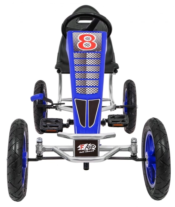 Go-kart Full Ahead AIR with Pedals for Kids 3+ Blue + Adjustable Seat + Inflatable Tires + Hand Brake
