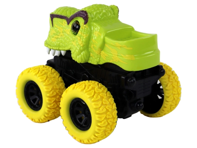 push toy tyrannosaurus rex with rubber wheels