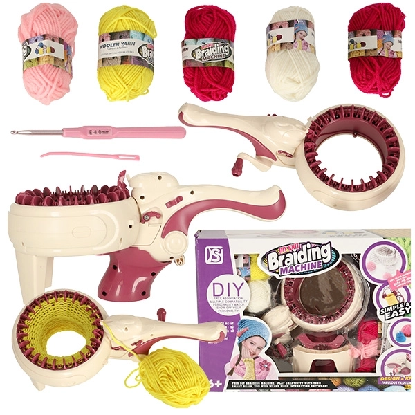 Knitting Machine Set with Yarn and Accessories