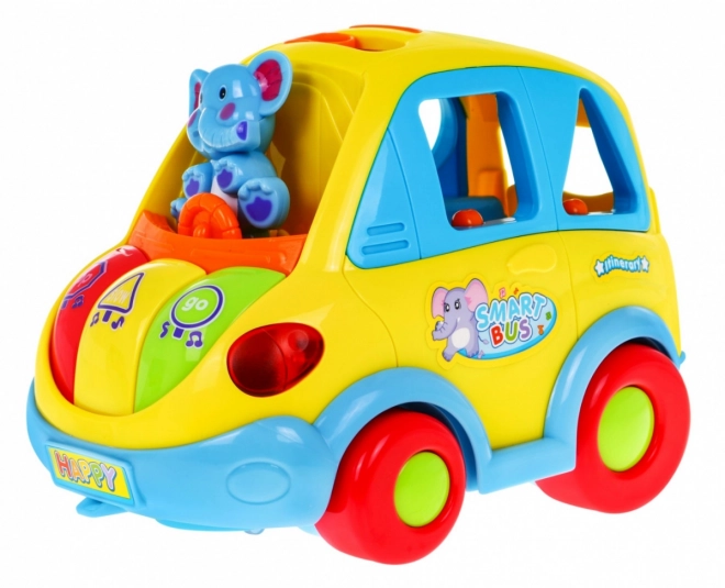 Interactive Smart Bus for Kids 18m+ with Sounds, Lights, Shape Sorter, and Transforming Blocks