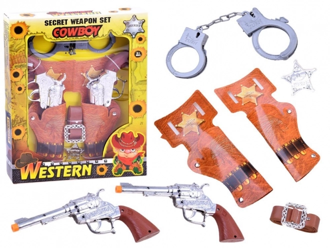 Cowboy Play Set with Sound Effect Revolver