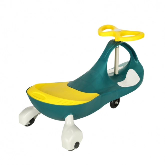 Gravity Ride-On Toy with LED Wheels in Green and Yellow