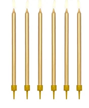 Smooth Gold Birthday Candles