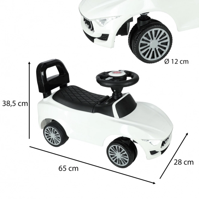 Ride-On Car with Sound and Lights White