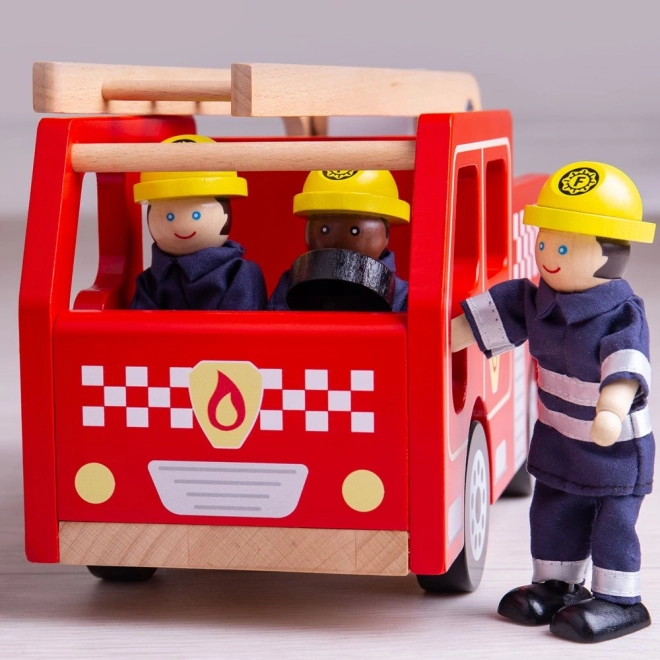 Bigjigs Toys Wooden Fire Engine