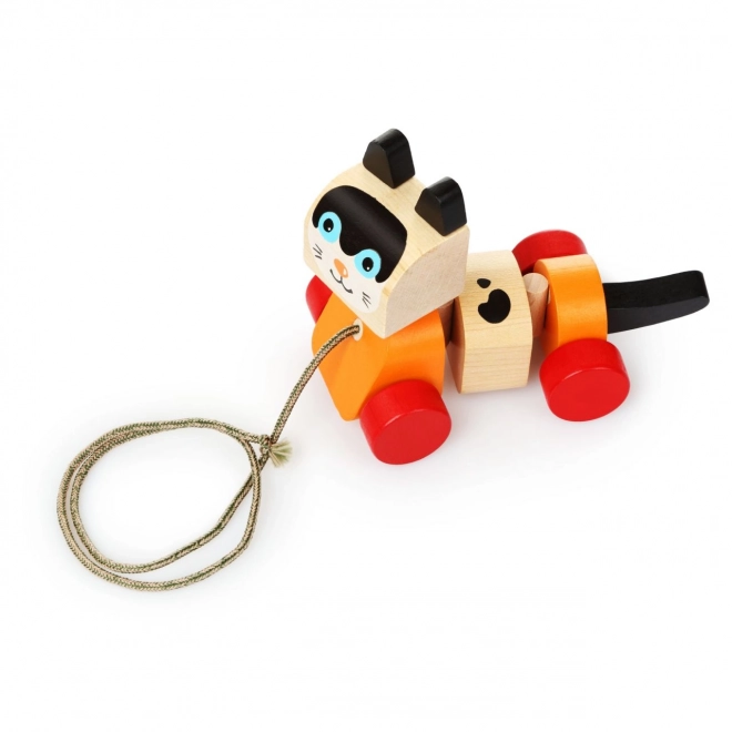 Pull-Along Wooden Cat Toy