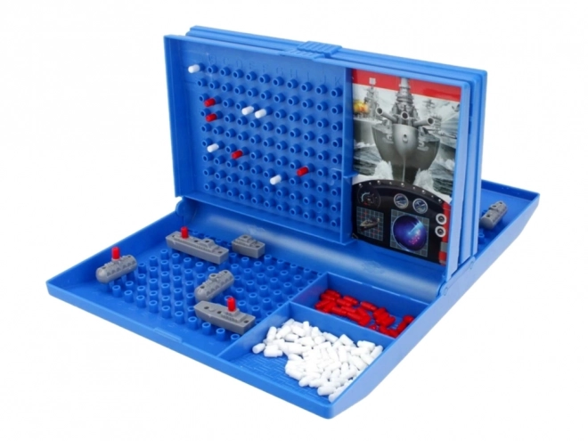 Strategic Battleship Board Game in a Blue Case