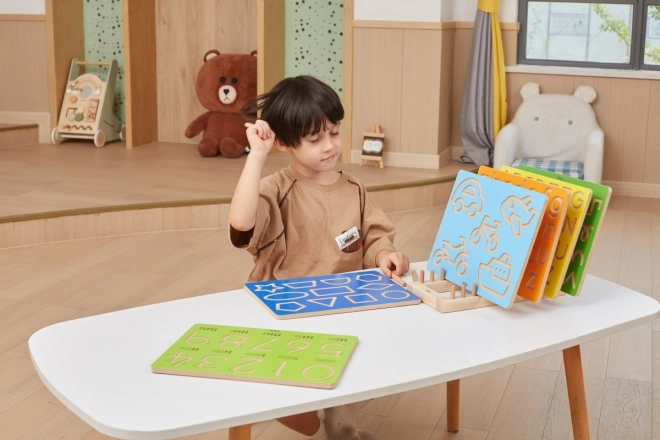 Wooden Shape Learning Board