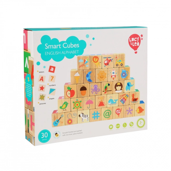 Lucy & Leo Wooden Educational Blocks - English Alphabet Set