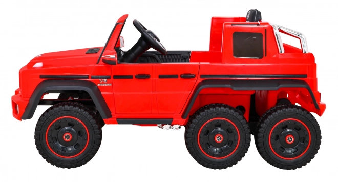 Mercedes G63 AMG Battery Operated Car Red + Remote Control + 6 EVA Wheels + Slow Start + MP3 LED