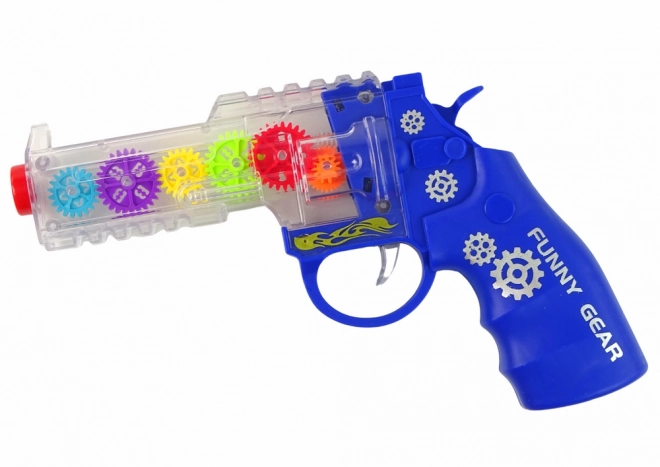 Colorful Lights and Sounds Toy Gun - Blue