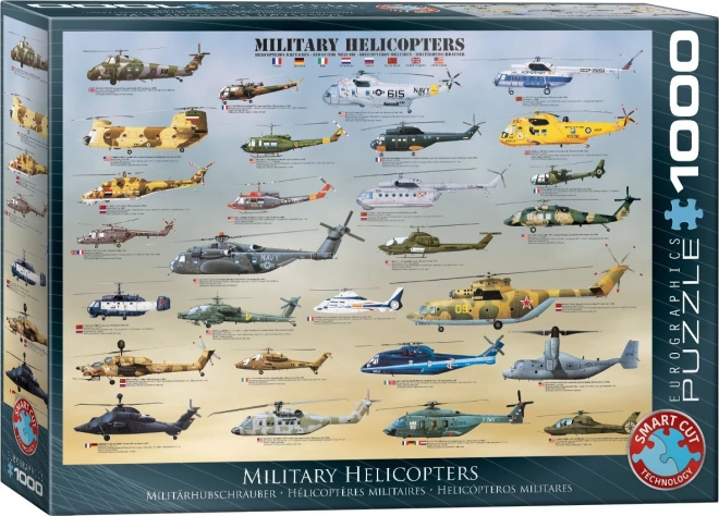 Military Helicopters Jigsaw Puzzle 1000 Pieces