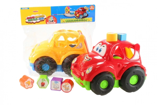 Cheerful Toy Car with Sorting Blocks