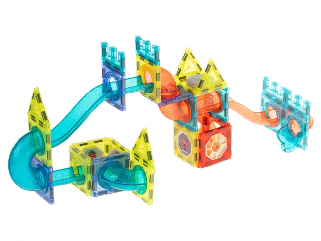 Glowing Magnetic Marble Track Blocks - 75 Pieces