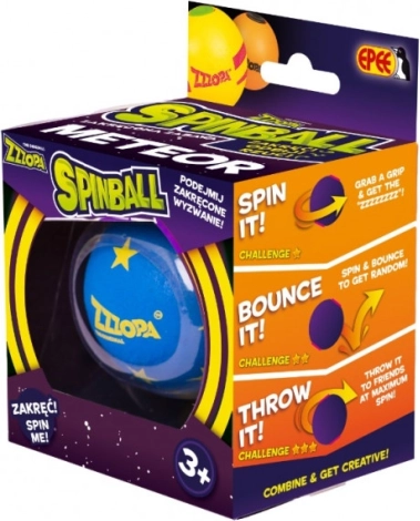 Spinball Twisted Fun Modrá so žltým meteoritom