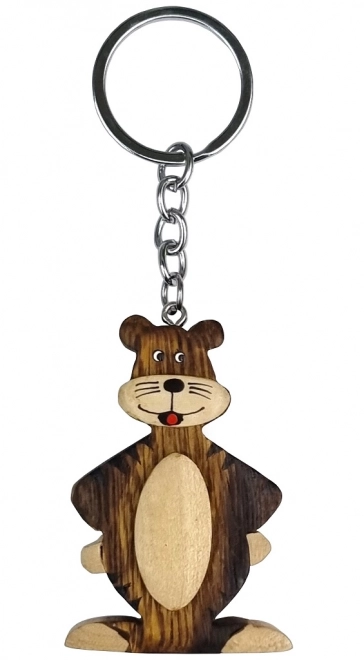 Wooden Keychain Tiger