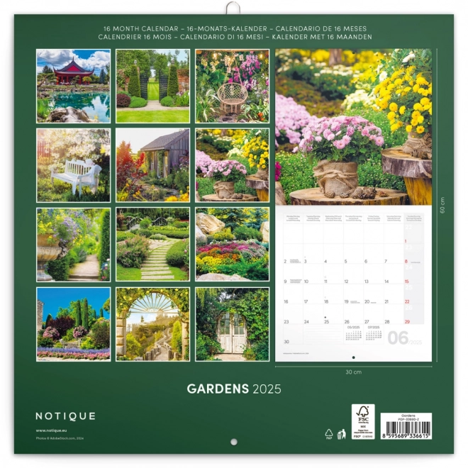 Gardens Wall Calendar 2025