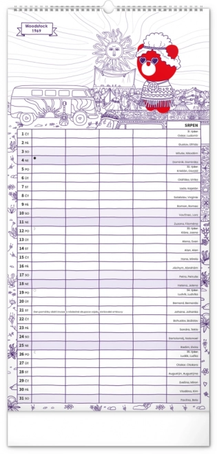 Family Planner Calendar with Teribear Illustrations 2025