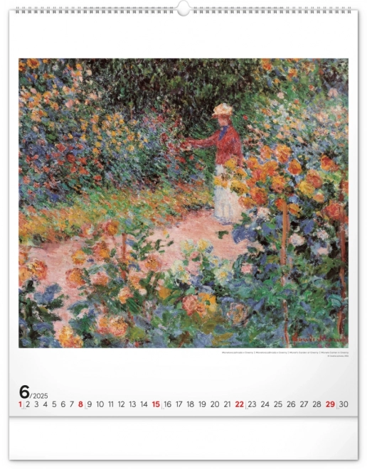 Wall Calendar Claude Monet 2025