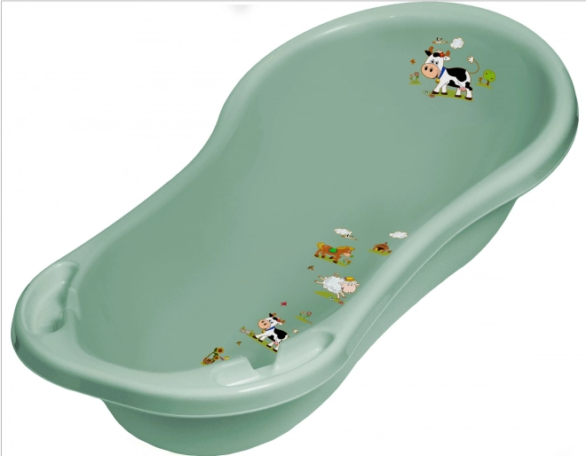 Children's Bathtub Funny Farm Green